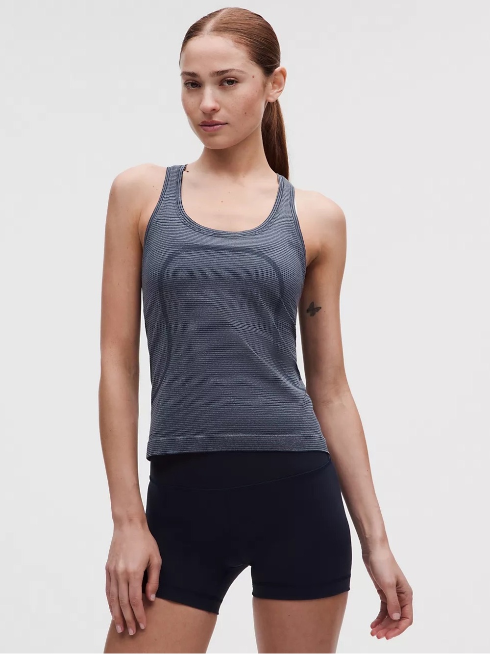 NWT! Size 10 lululemon blue striped Swiftly Tech Racerback Tank